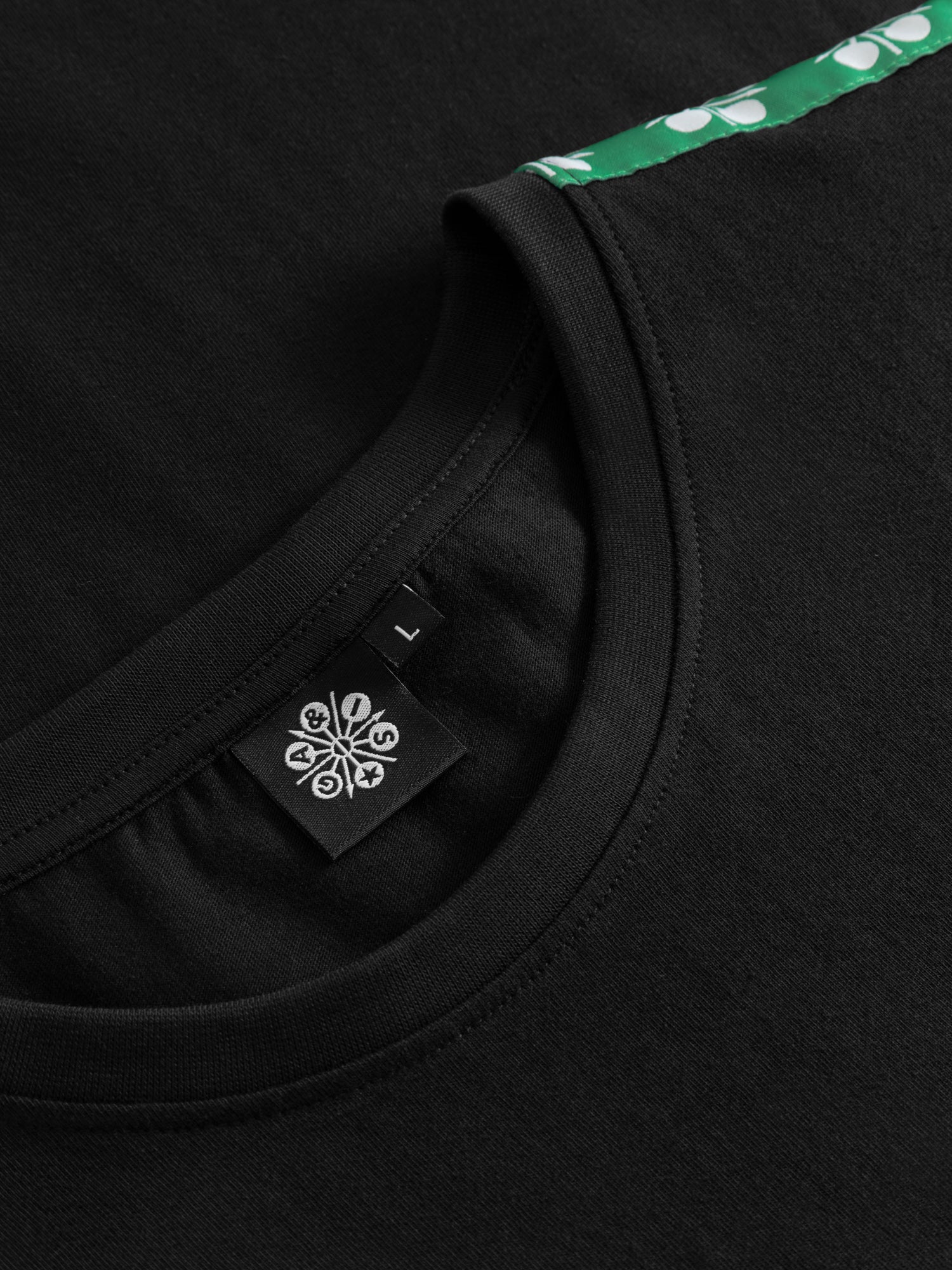 T-Shirt Heavy Relaxed Black Sleeve tape