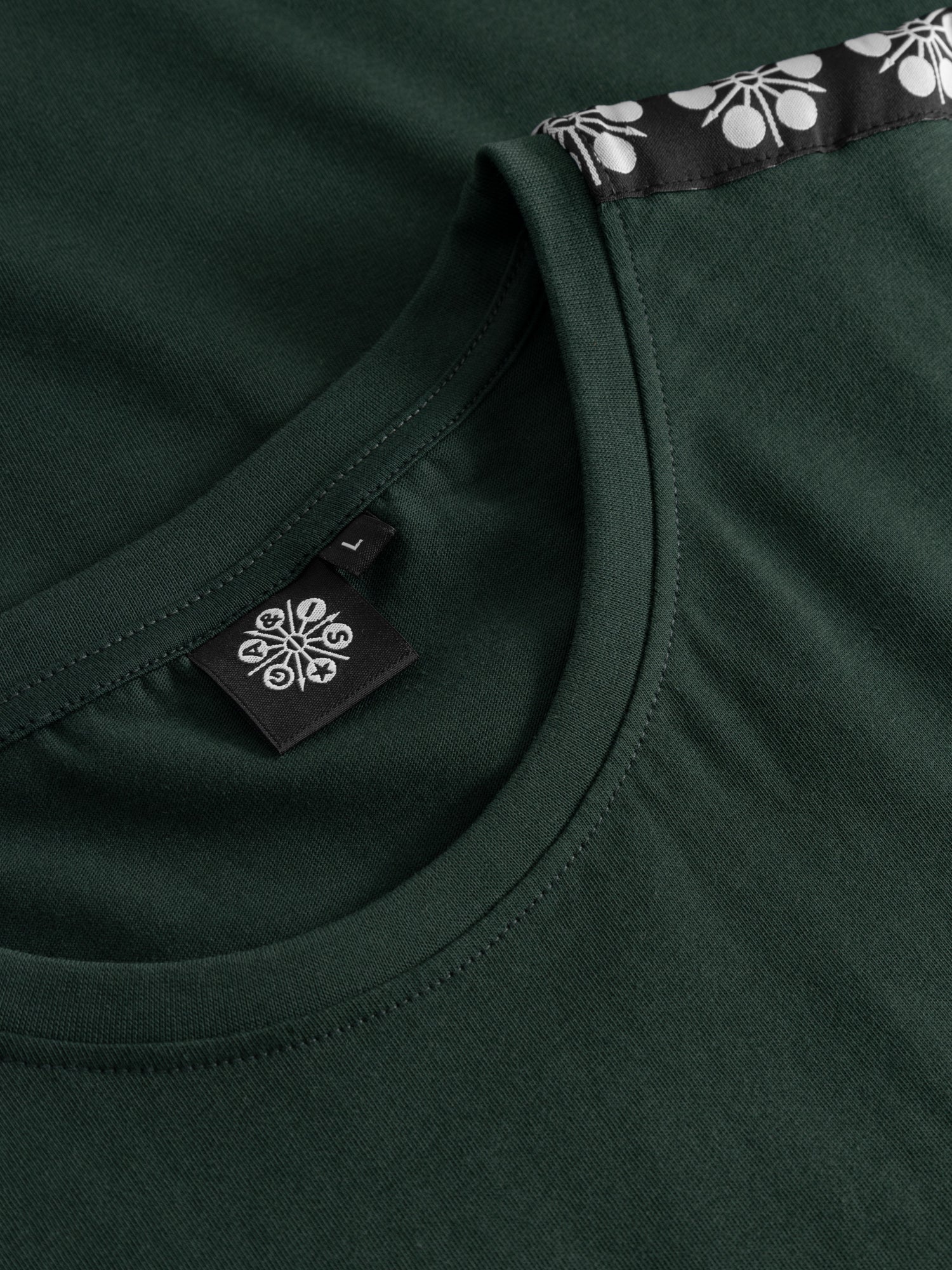 T-Shirt Heavy Relaxed Green Sleeve tape