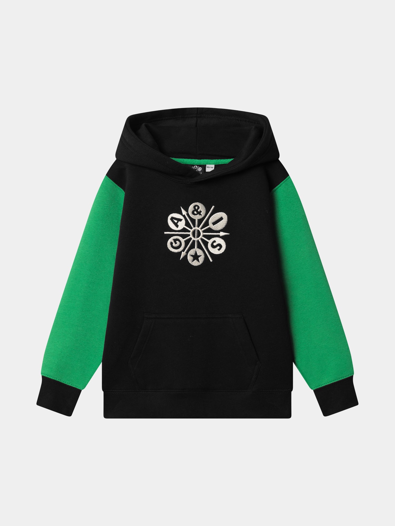 Hoodie Kids svart grön
