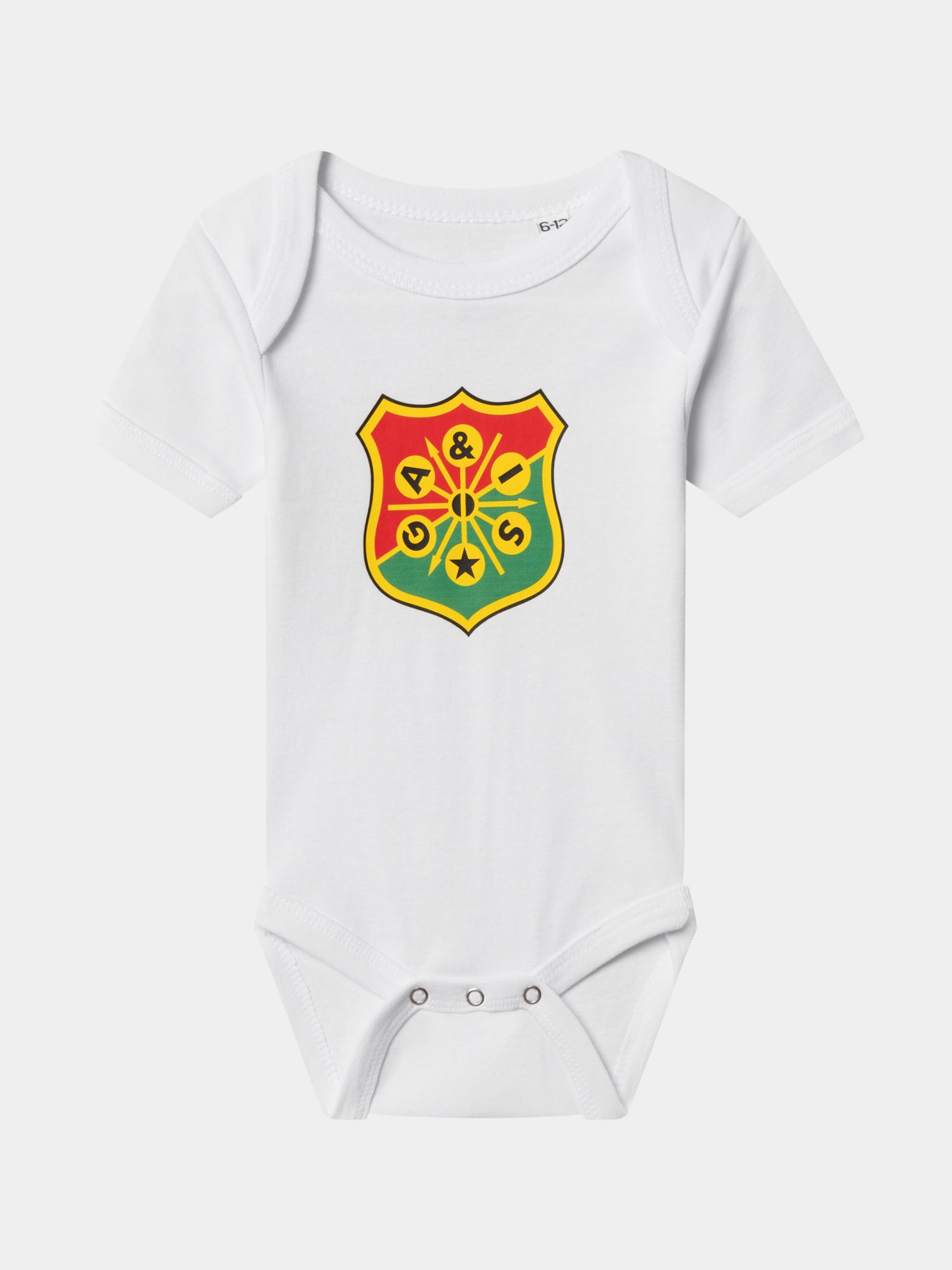 Baby body sköld vit