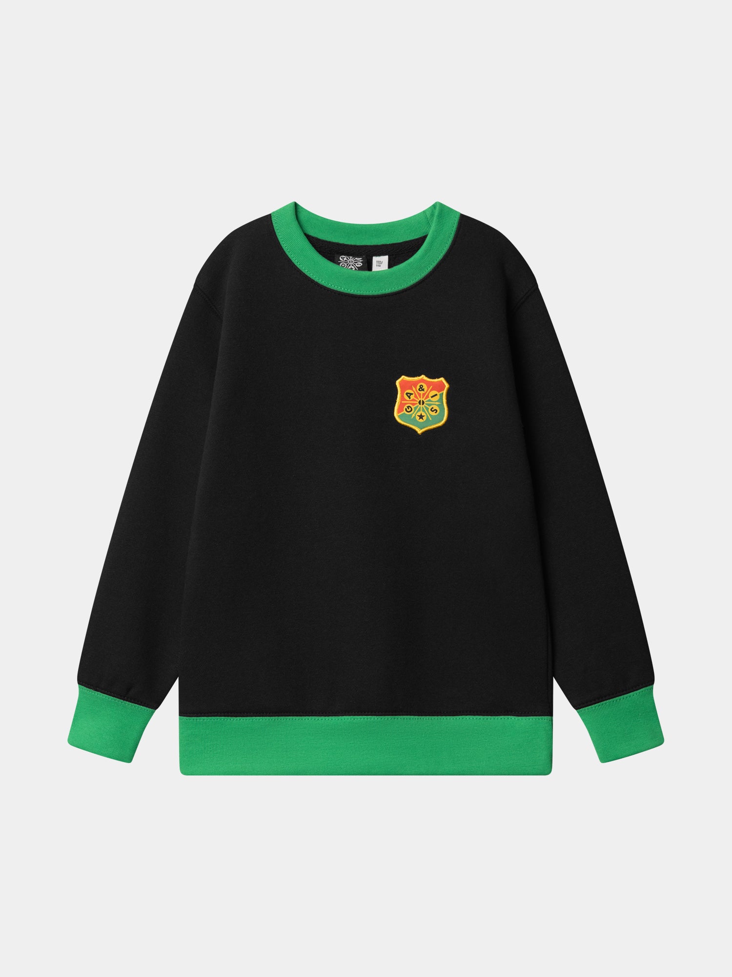 Sweatshirt barn svart grön