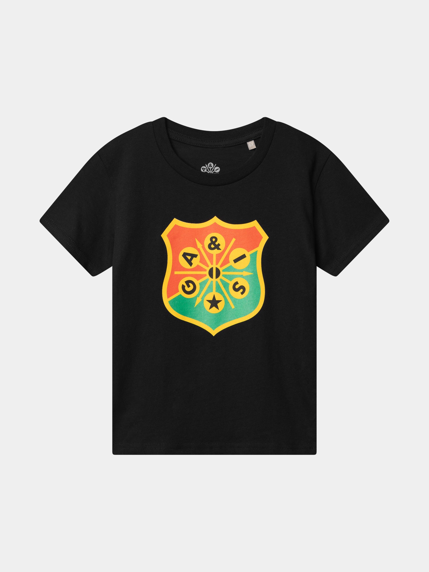 T-shirt barn emblem svart