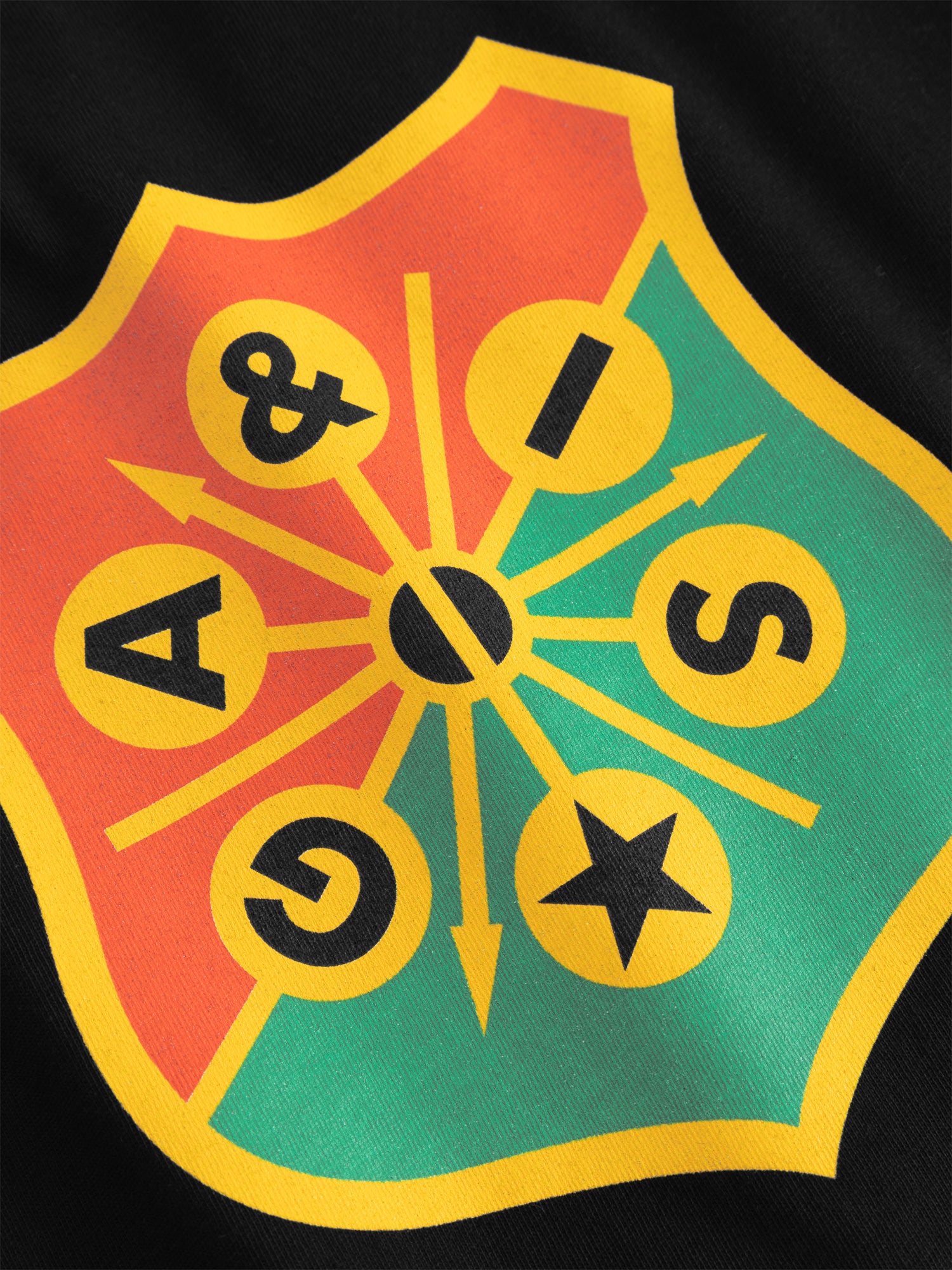 T-shirt barn emblem svart